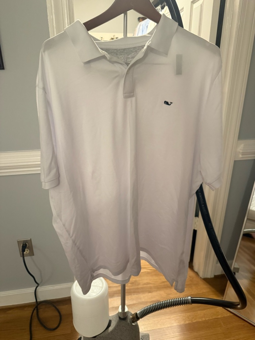 Vineyard Vines Edgartown Men's White Polo with Whale Logo
